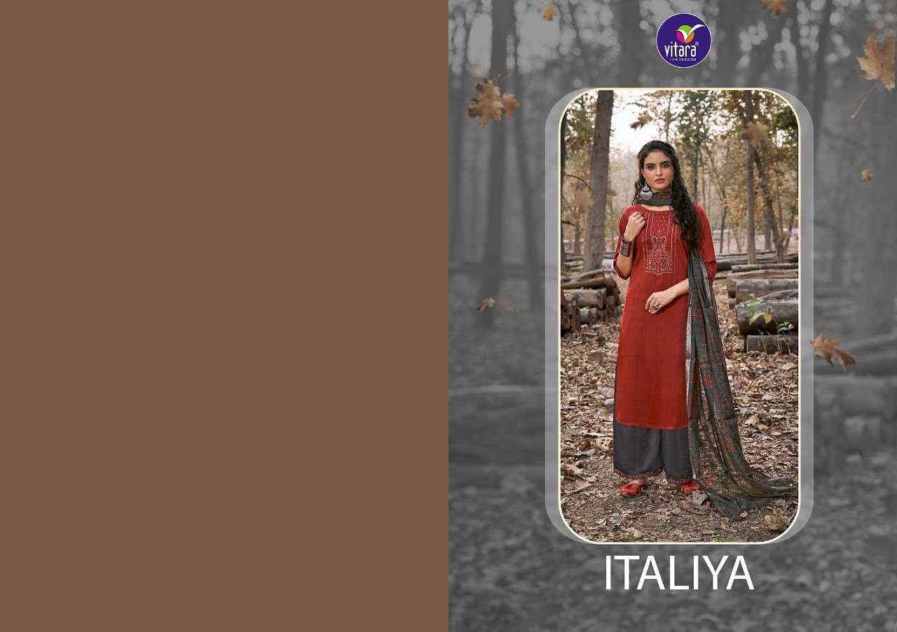 VITARA FASHION PRESENTS ITALIYA MAGICA LINING EMBROIDERY WHOLESALE KURTI WITH PANT COLLECTION